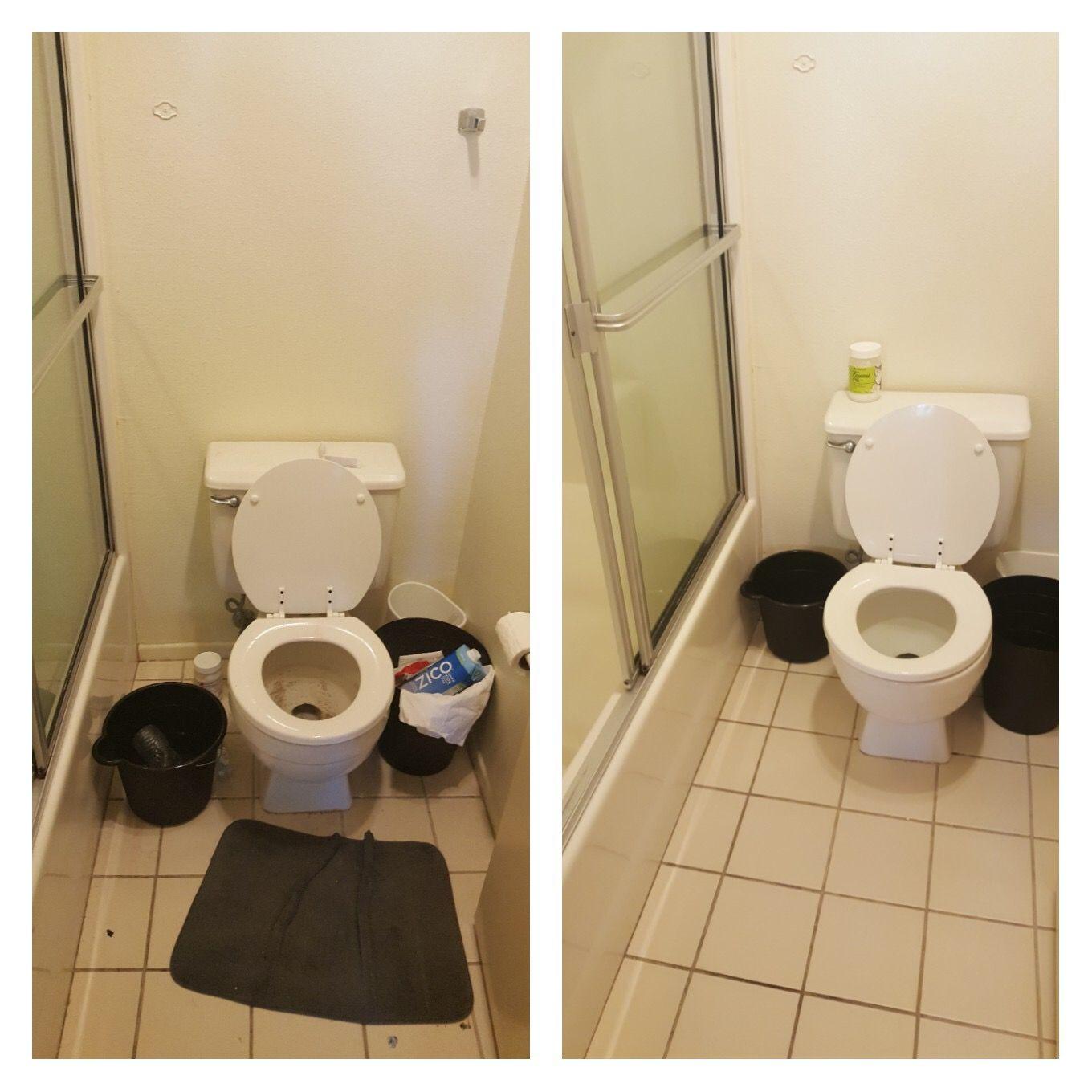 Move in and move out toilet clean